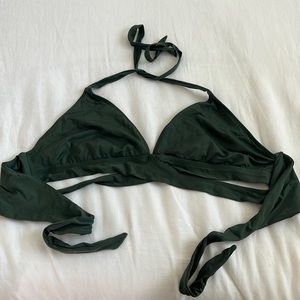 Kona Sol XL Bikini Top Green Strappy Triangle